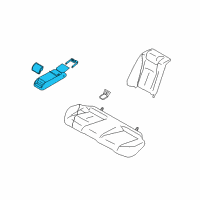 OEM 2010 Infiniti G37 Back Assembly Rear Seat Center Diagram - 88610-1NF0B