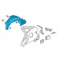 OEM Honda Clarity Fender Right, Rear Inner Diagram - 74551-TRT-A00