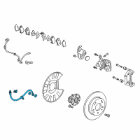 OEM Acura MDX Set, Rear Brake Hose Diagram - 01466-TZ5-A10