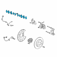 OEM 2019 Honda Odyssey Pad Set, Rear Diagram - 43022-TZ5-A10