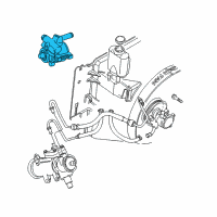 OEM Jeep Wrangler Power Steering Pump Diagram - 52089018AD
