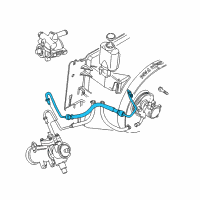 OEM 2006 Jeep Wrangler Line-Power Steering Pressure Diagram - 52089016AF