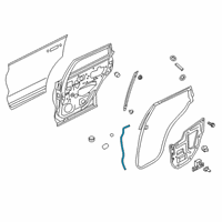 OEM 2019 Infiniti QX50 Seal-Rear Door Partition, RH Diagram - 82838-5NA1A