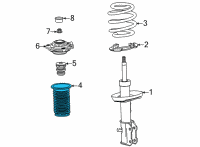 OEM Chevrolet Trailblazer Dust Shield Diagram - 42619135