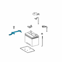 OEM Toyota Venza Hold Down Clamp Diagram - 74404-0T010