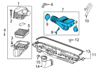 OEM 2022 Chevrolet Silverado 3500 HD Outlet Duct Diagram - 84841228