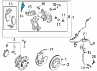 OEM 2022 Kia Sorento Disc Brake Hardware Kit Diagram - 58247P2000
