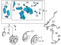 OEM 2021 Kia Sorento Brake Assy-Rr Wheel Diagram - 58230P2000