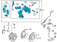 OEM 2022 Kia Sorento Brake Assy-Rr Wheel Diagram - 58230P2000