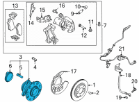 OEM Hyundai Santa Fe Bearing-Rear Wheel Diagram - 52720-P2000
