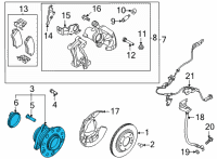 OEM Hyundai Santa Cruz Bearing-Rear Wheel Diagram - 52720-P2000