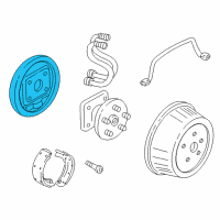 OEM 2002 Pontiac Montana Plate Asm, Rear Brake Backing Diagram - 18025205