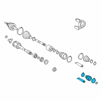 OEM 2016 Lexus ES350 Boot Kit, Front Drive Shaft Diagram - 04437-08050