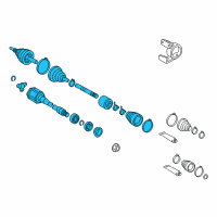 OEM 2013 Toyota Avalon Shaft Assembly, Front Drive, Right Diagram - 43410-06B70