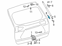 OEM 2022 Toyota Corolla Cross Lift Cylinder Lower Bracket Diagram - 68947-0A060
