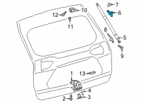 OEM Toyota Corolla Cross Lift Cylinder Upper Bracket Diagram - 68945-0A060