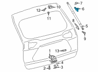 OEM 2022 Toyota Corolla Cross Lift Cylinder Upper Bracket Diagram - 68945-0A060