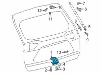 OEM Toyota Lock Assembly Diagram - 69350-0R030