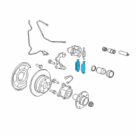 OEM BMW Alpina B7 Disc Brake Pad Set Rear Diagram - 34-21-6-768-471