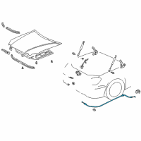 OEM 2000 Lexus GS300 Cable Assy, Hood Lock Control Diagram - 53630-30250