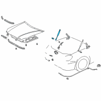 OEM 2001 Lexus GS430 Set,Support Assembly,HOO Diagram - 53440-39215