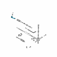 OEM Kia Sorento Tie Rod End Assembly, LH Diagram - 568203E000