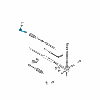 OEM 2009 Kia Sorento Tie Rod End Assembly, LH Diagram - 568203E000