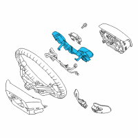 OEM 2017 Kia Cadenza Steering Wheel REMOCON Bezel Diagram - 96700F6000