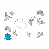 OEM 2015 Acura RDX Rubber Assembly, Front Engine Mounting Diagram - 50830-TA1-A01