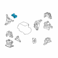 OEM 2017 Acura RDX Bracket Assembly, Engine Side Mounting Diagram - 50620-TX4-A00