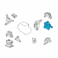 OEM Acura RDX Mounting Assembly, Rear Engine Diagram - 50810-TX4-A01