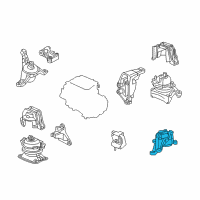 OEM 2013 Acura RDX Rubber Assembly, Transmission Mounting (Upper) Diagram - 50870-TX4-A01