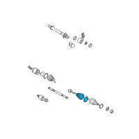 OEM Hyundai Tucson Boot Kit-Front Axle Wheel Side Diagram - 49509-2EA00