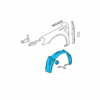 OEM 2007 Buick Lucerne Fender Liner Diagram - 15913335