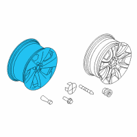 OEM 2010 BMW X6 Disc Wheel, Light Alloy, Rear Left Diagram - 36-11-6-791-417