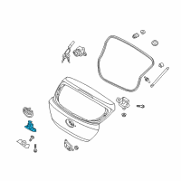 OEM 2013 Hyundai Accent Tail Gate Latch Assembly Diagram - 81230-0U200