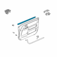 OEM 2006 Honda CR-V Weatherstrip, L. FR. Door (Inner) Diagram - 72375-S9A-003