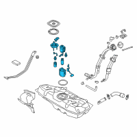 OEM 2014 Hyundai Accent Complete-Fuel Pump Diagram - 31110-1R500