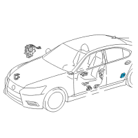 OEM 2015 Lexus LS460 Sensor, Side Air Bag Diagram - 89831-28010