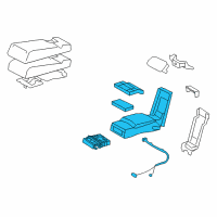 OEM Lexus LS600h Rear Seat Armrest Assembly, Center Diagram - 72830-50S90-27