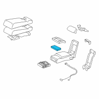 OEM Lexus LS600h Switch, Rear Power Seat Diagram - 84923-50360