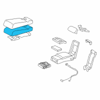 OEM 2014 Lexus LS600h Pad, Rear Seat Cushion, Center Diagram - 71614-50020