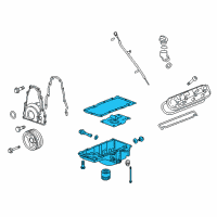 OEM Cadillac CTS Oil Pan Diagram - 12631828