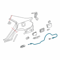 Genuine Toyota Release Cable diagram