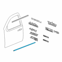 OEM 2019 Chevrolet Silverado 1500 Body Side Molding Diagram - 22775440