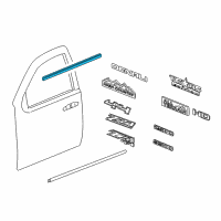 OEM 2015 GMC Sierra 1500 Belt Molding Diagram - 84025009