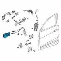 OEM Acura HANDLE, L INSIDE Diagram - 72160-TJB-A01