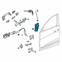 OEM 2020 Acura RDX Latch Assembly, Front Diagram - 72110-TJB-A01