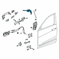 OEM 2019 Acura RDX Cylinder, Driver Side Door Diagram - 04921-TJB-A11