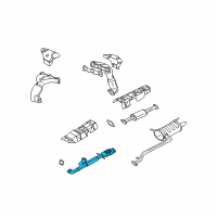 OEM 2001 Kia Optima Front Muffler Assembly Diagram - 286103C870